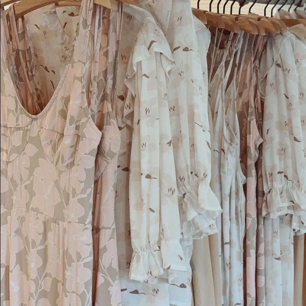 Acacia Washed Aloha Sri Lanka Maxi Dress Hawaiian Tropical - Picture 4 of 5